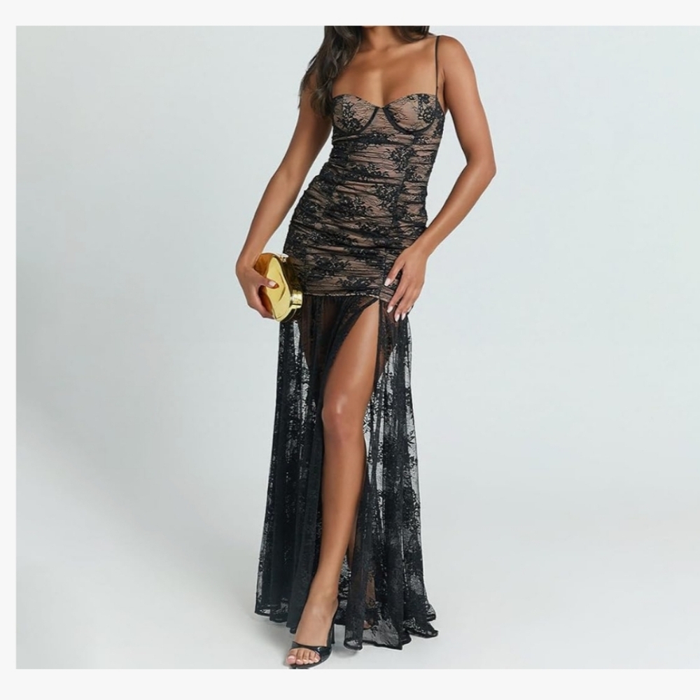 Amazon Black Lace Maxi Dress